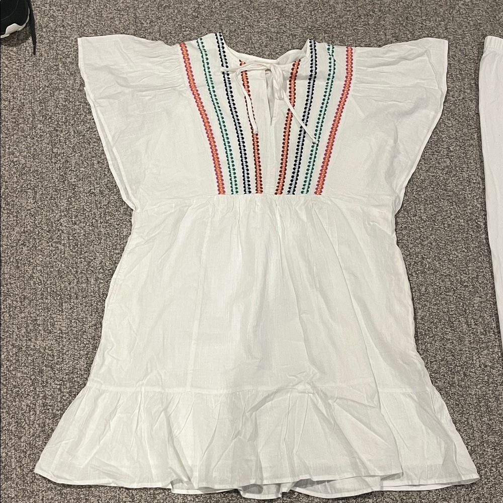 Knox Rose Ivory Top with Orange Embroidery